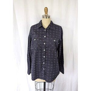 Bit & Bridle Shirt Women's‎ Size Medium Button Down Horse Western Rodeo Cowgirl